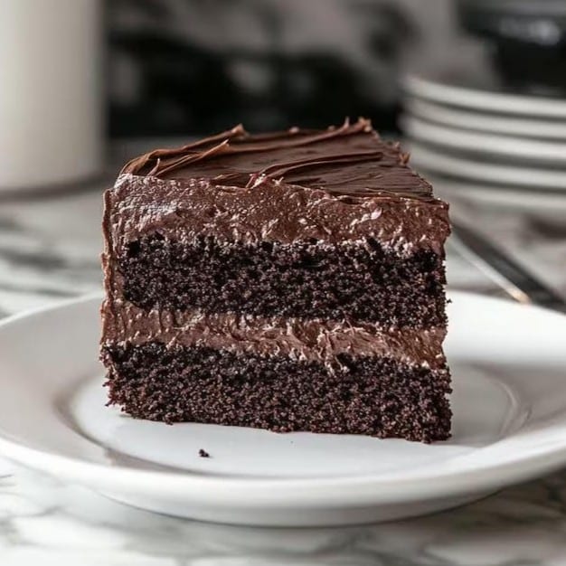 Chocolate Fudge Cake Slice.